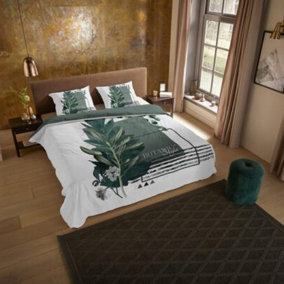 Pure Bettbezug Mikrofaser Green Boho - Grün
