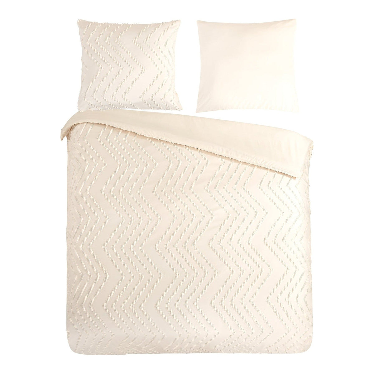 Pure dekbedovertrek Microfiber Zigzag, ecru