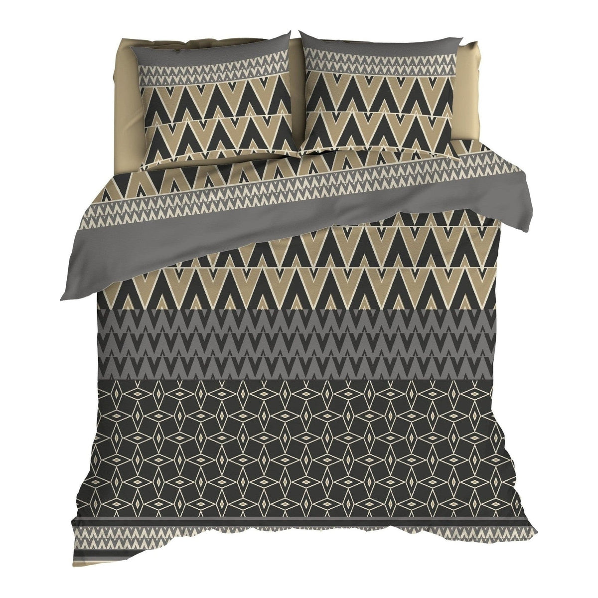 Romanette dekbedovertrek flanel Chamonix Antra