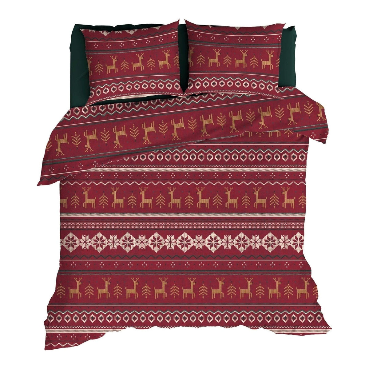 Romanette dekbedovertrek flanel Noelle rood