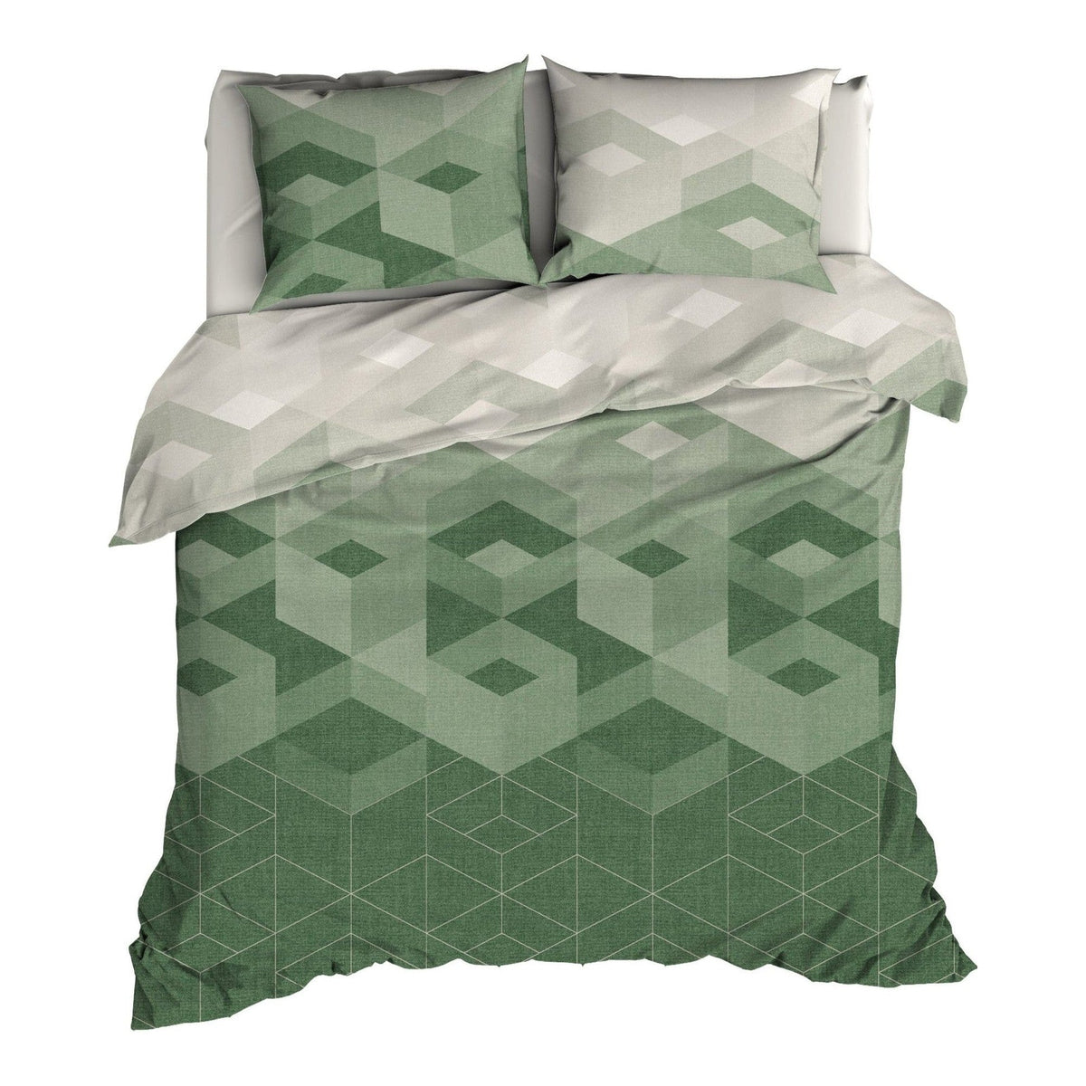 Romanette dekbedovertrek flanel Wallis Mineral