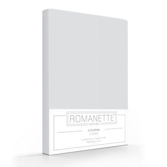 Romanette kussenslopen katoen Silver grijs (2 Stuks)