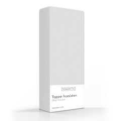 Romanette Topper Hoeslaken Katoen Silver