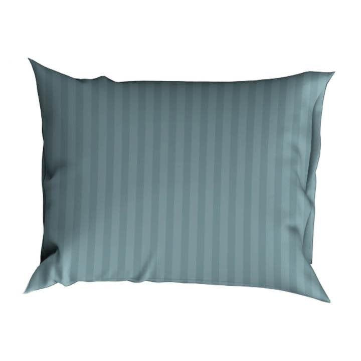 Satin d'Or dekbedovertrek satijn Satijnstreep Smoke Blue