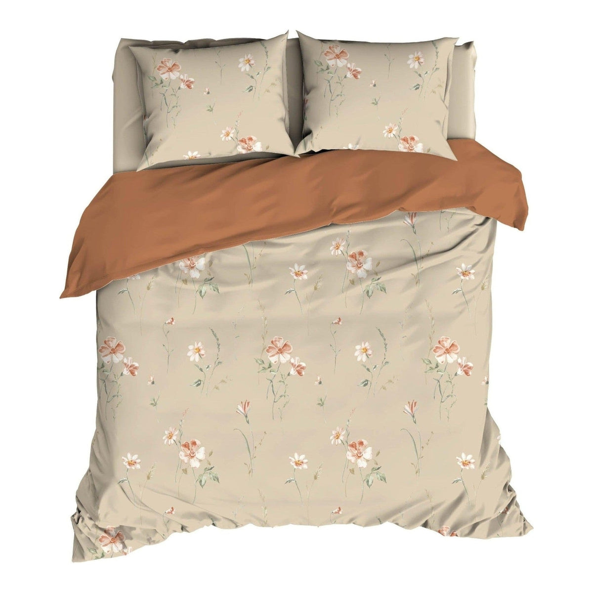 Satin d'Or dekbedovertrek Zabina beige satijn