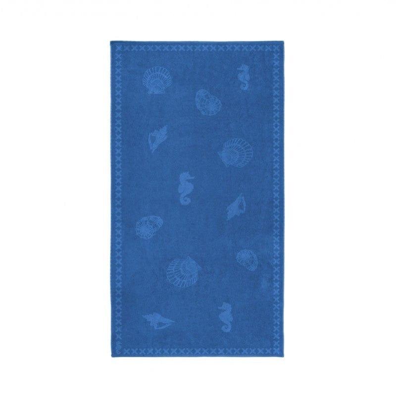 Seahorse Strandlaken Shells Brilliant Blue