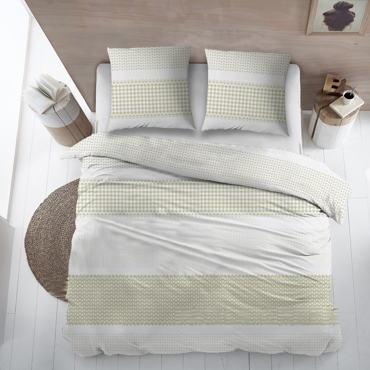 Sleepnight lakenset flanel Paola groen