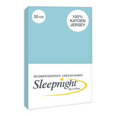 Sleepnight Hoeslaken Jersey 30 cm Hemelsblauw