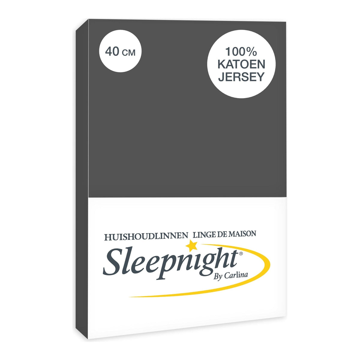Sleepnight hoeslaken jersey 40 cm antraciet