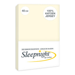 Sleepnight Hoeslaken Jersey 40 cm Ivoor