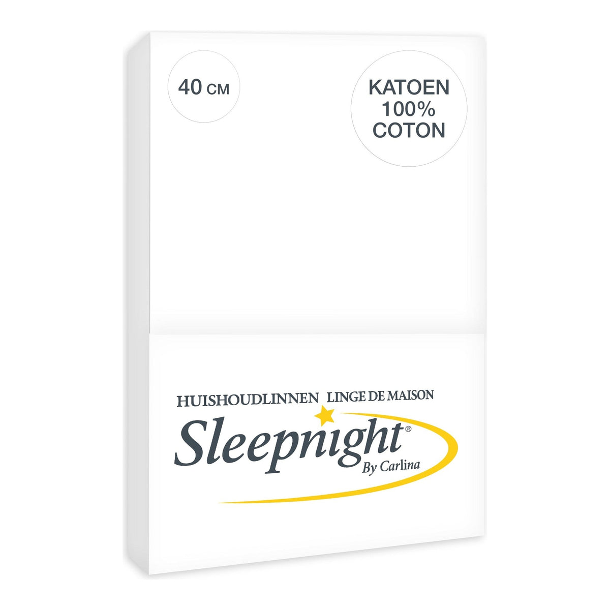Sleepnight hoeslaken katoen 40 cm wit