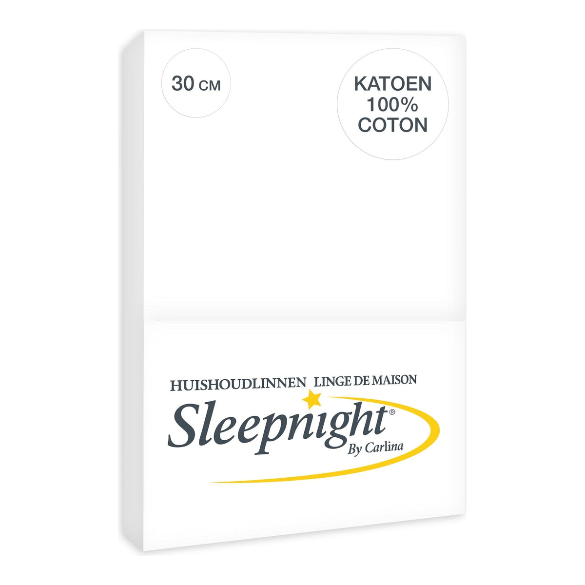 Sleepnight hoeslaken katoen 30 cm wit