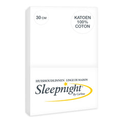 Sleepnight Hoeslaken Katoen 30 cm Wit