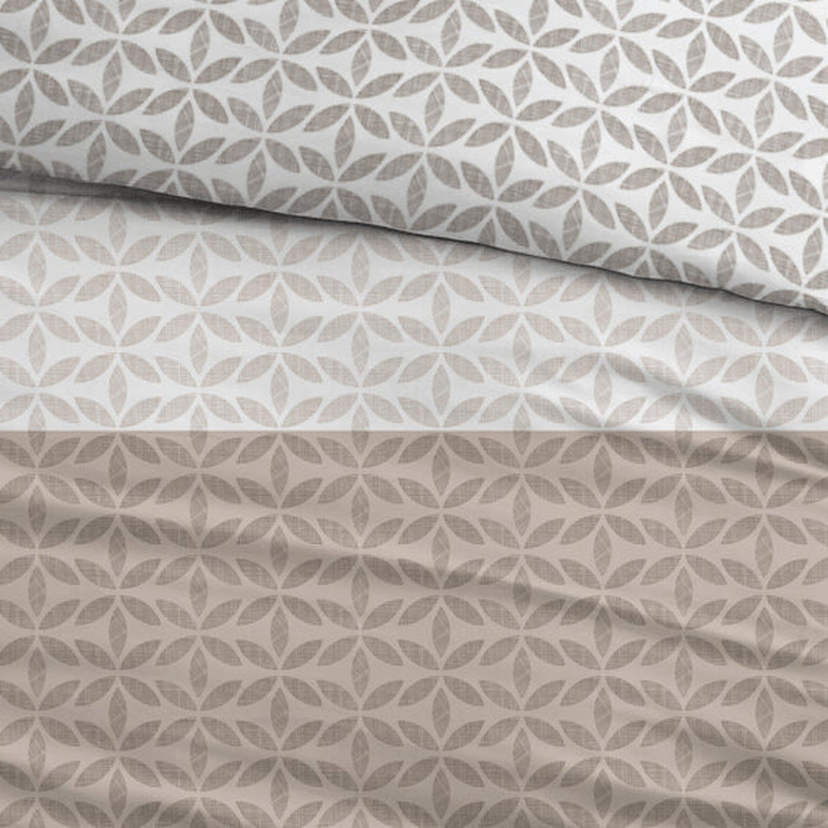 Sleepnight Lakenset flanel Elke taupe