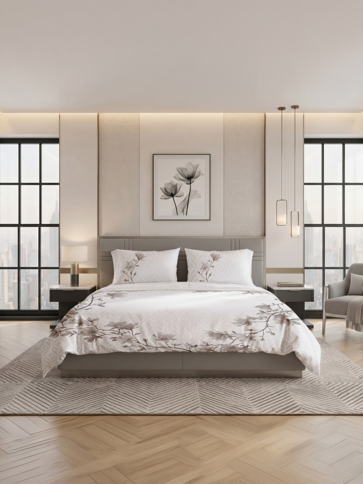 Heckettlane Dekbedovertrek Satijn New York White
