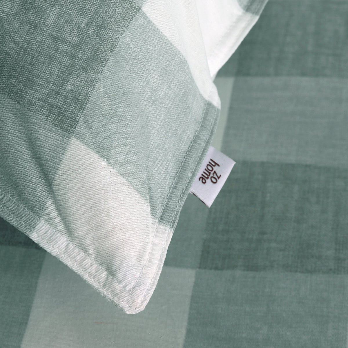Zo Home dekbedovertrek Quattro Di Lino Mint Green katoen