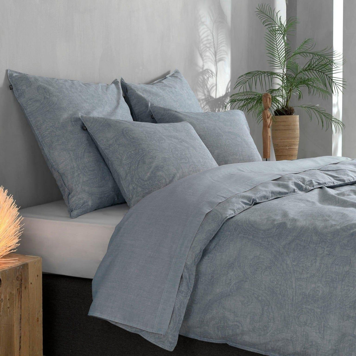 Zo Home dekbedovertrek katoen Paisley di Lino Denim