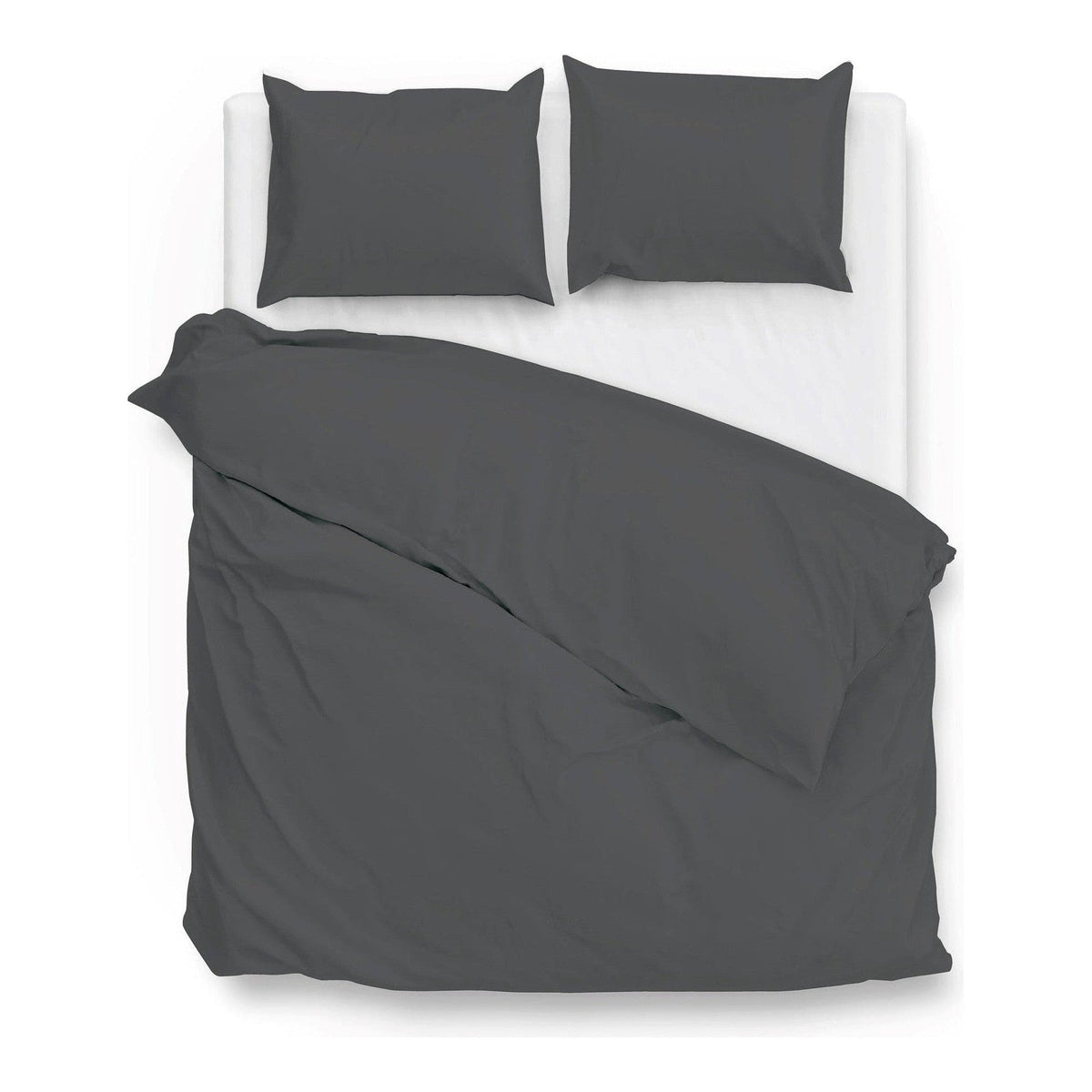 Zo Home dekbedovertrek satijn Satinado Classic Anthracite