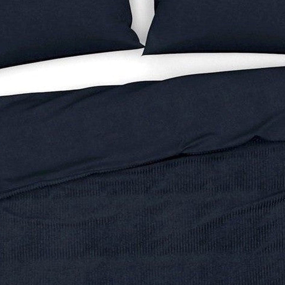 Zo Home dekbedovertrek Velluto-a-Coste Night-Blue Fluweel