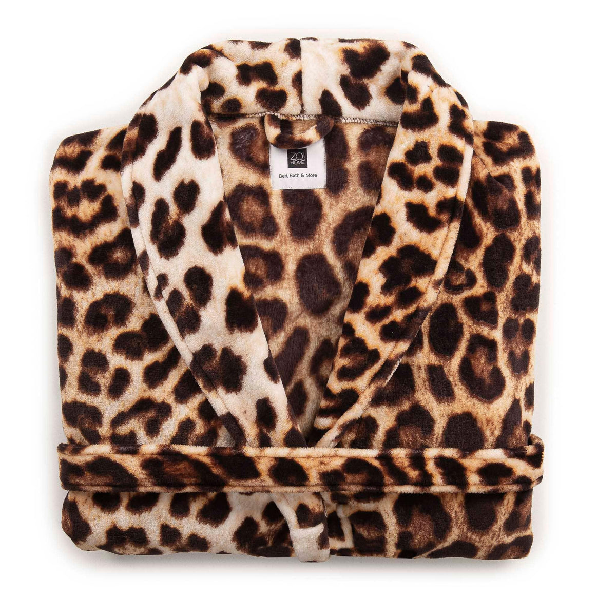 Zo Home Badjas Leopard Brown polyester