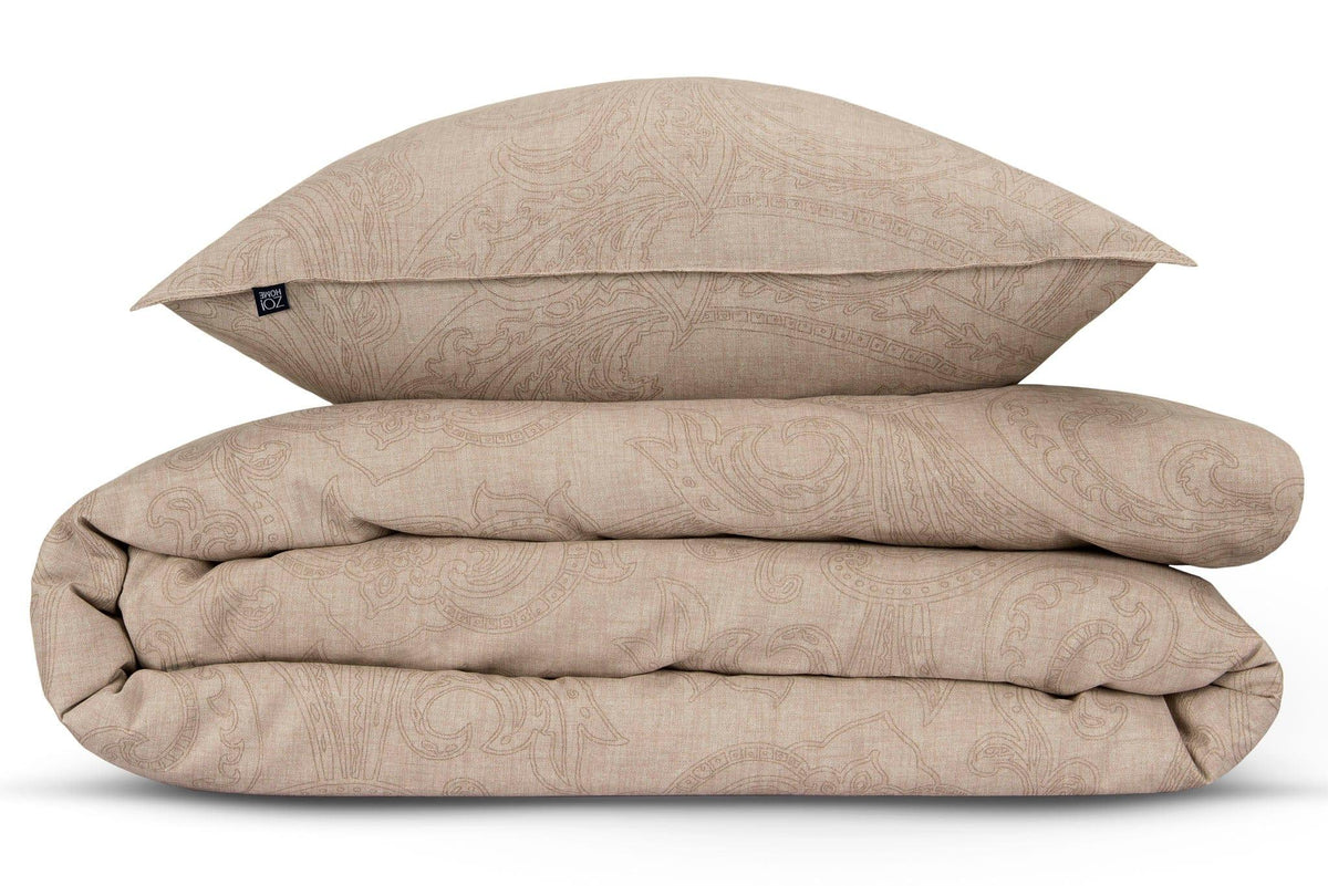 Zo Home dekbedovertrek katoen Paisley di Lino Sandy beige