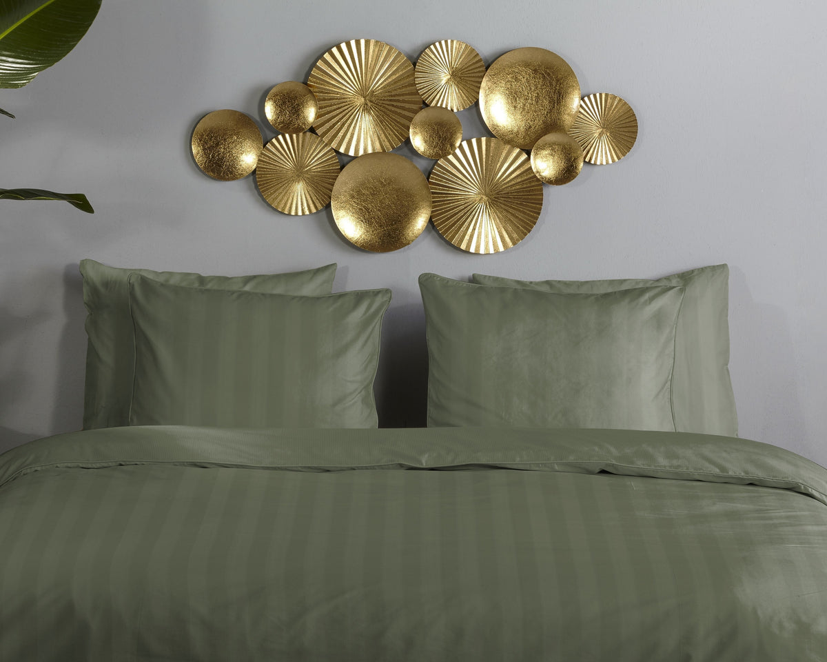 Descanso dekbedovertrek satijn Hotel Sevilla, Olive Green