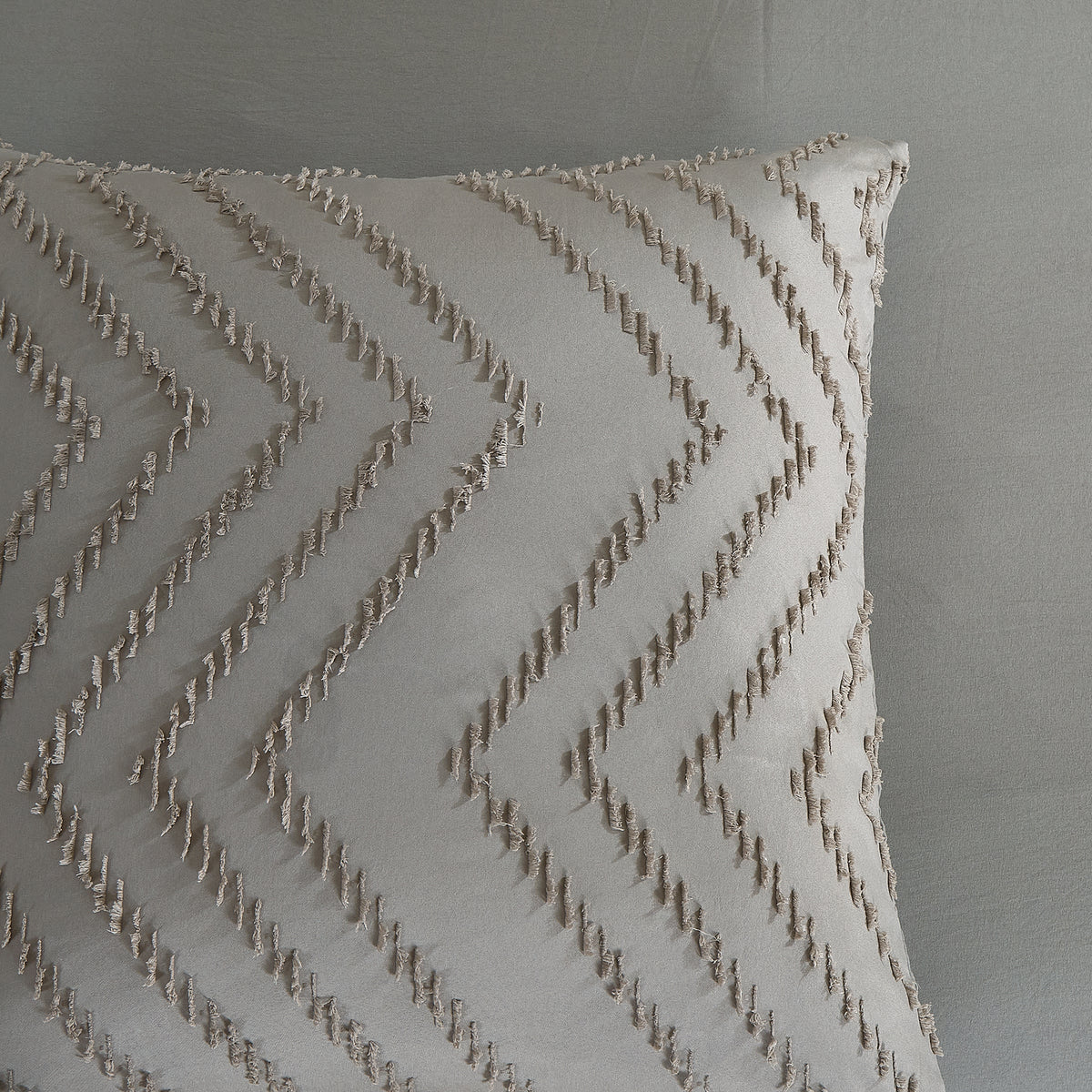 Housse de couette Pure Microfibre Zigzag - Taupe