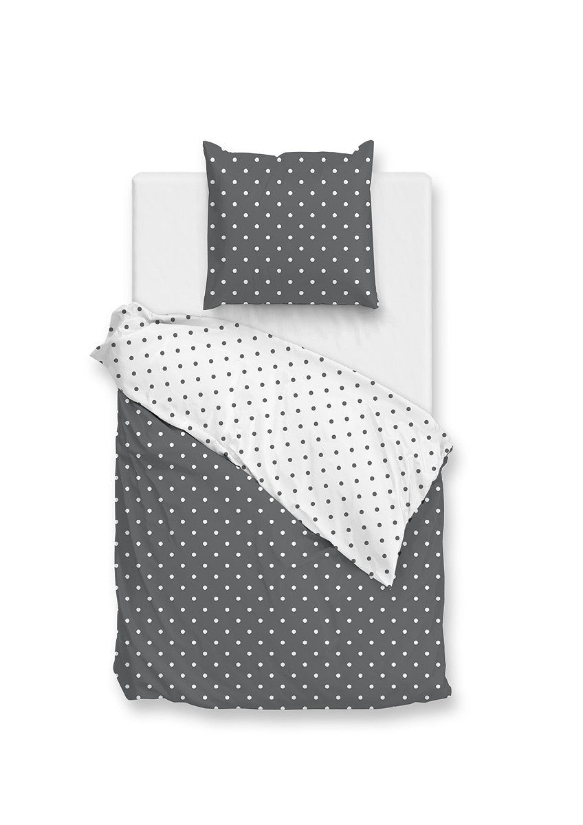 Zo Home dekbedovertrek katoen Punta di Cotone Pewter Grey