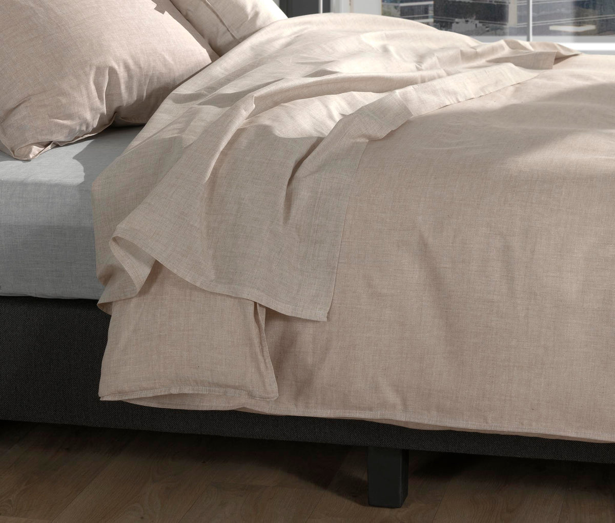 Zo Home laken Lino Sandy Beige katoen