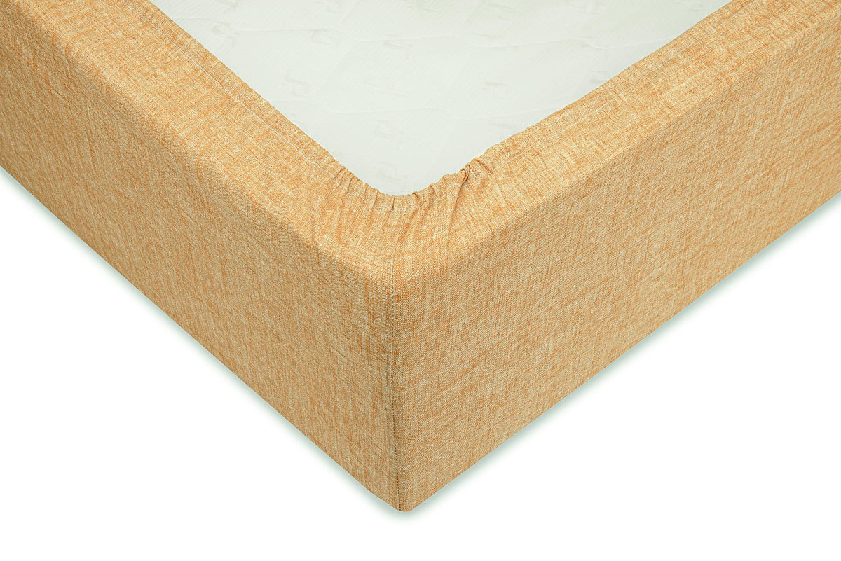 Zo Home hoeslaken Lino Ochre Yellow katoen