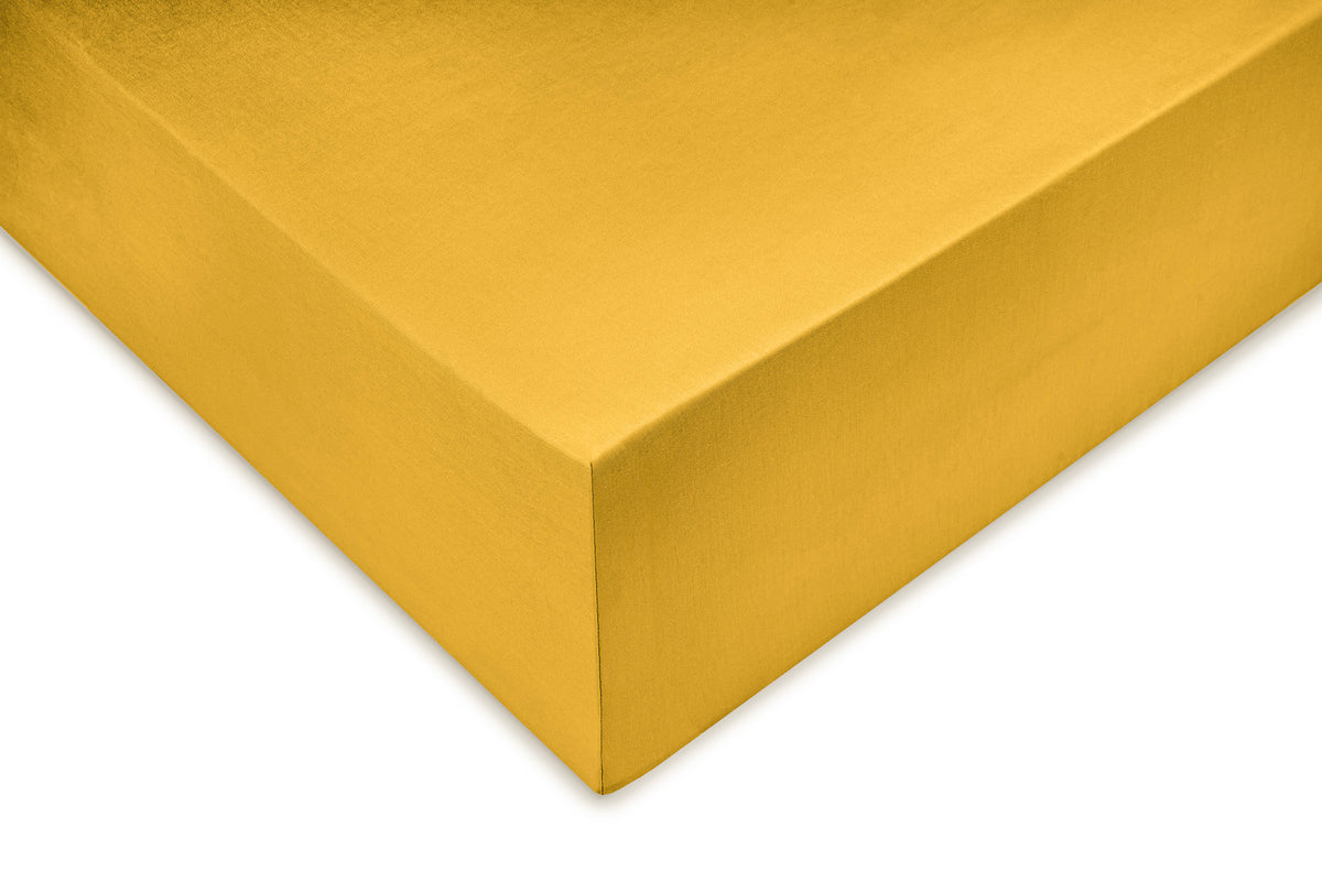Zo Home hoeslaken Satinado Ochre Gold satijn