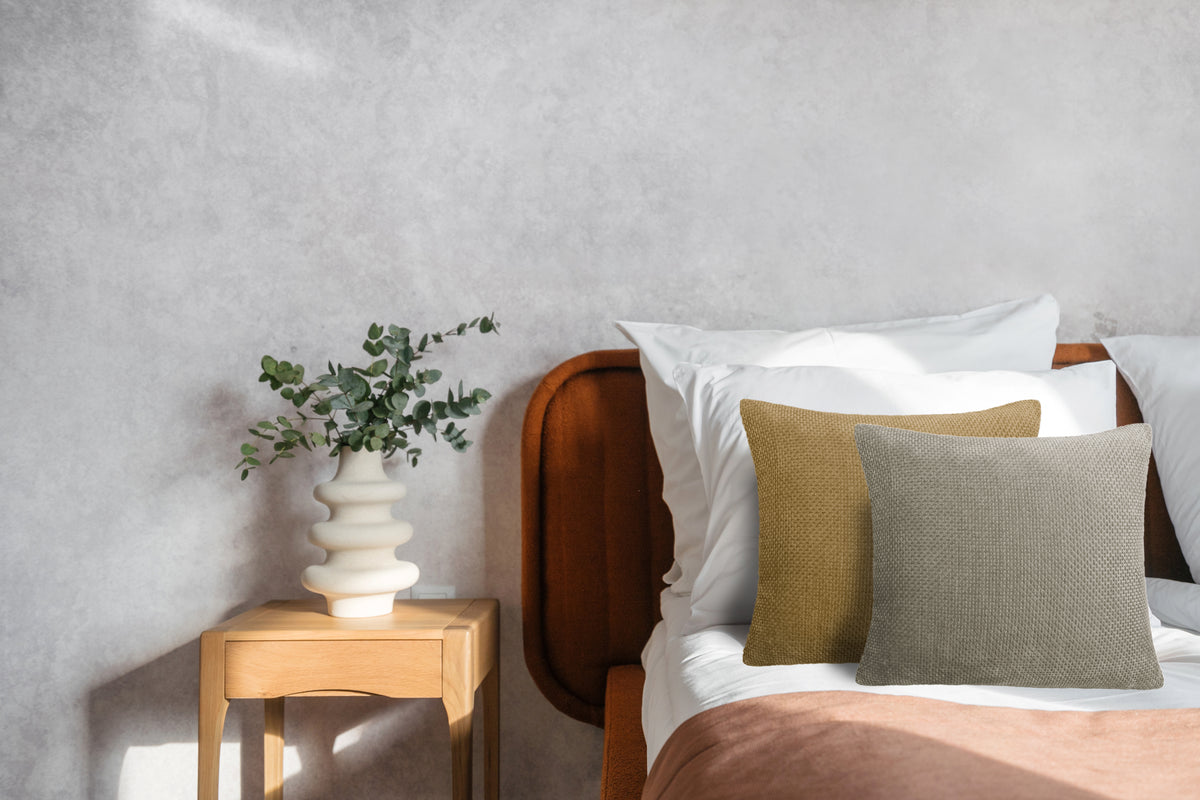 Heckettlane sierkussen Panama Taupe Grey polyester