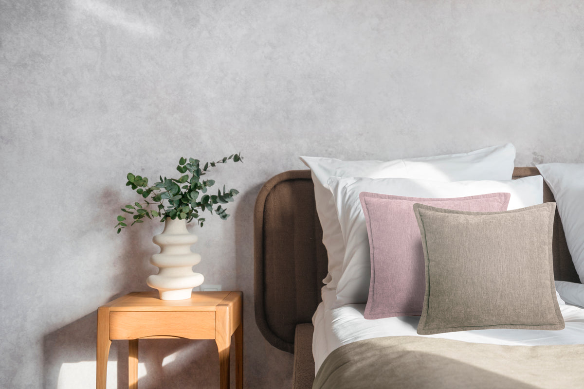 Heckettlane sierkussen Vieux Taupe Grey polyester