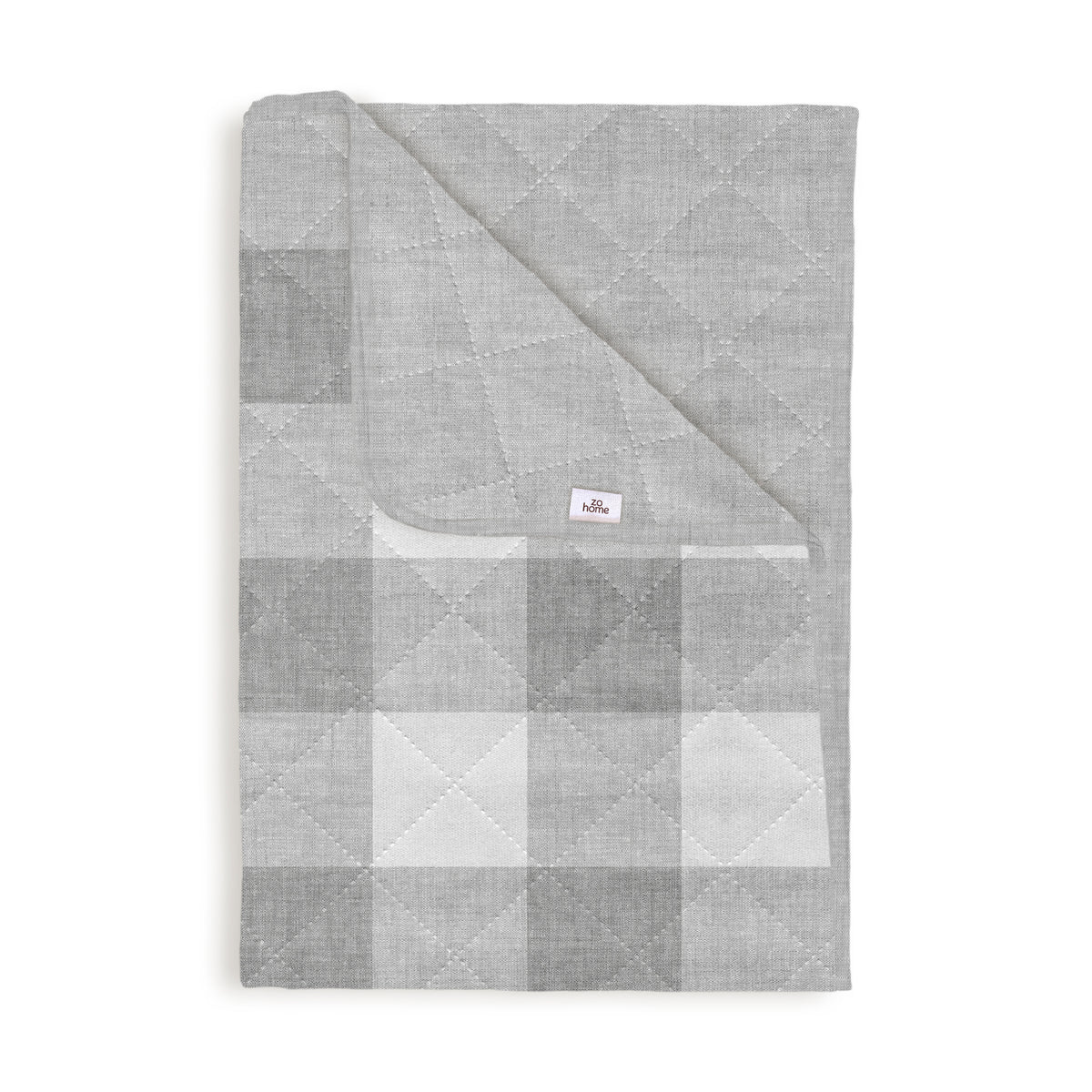 Zo Home bedsprei Quattro di Lino Dove Grey polyester