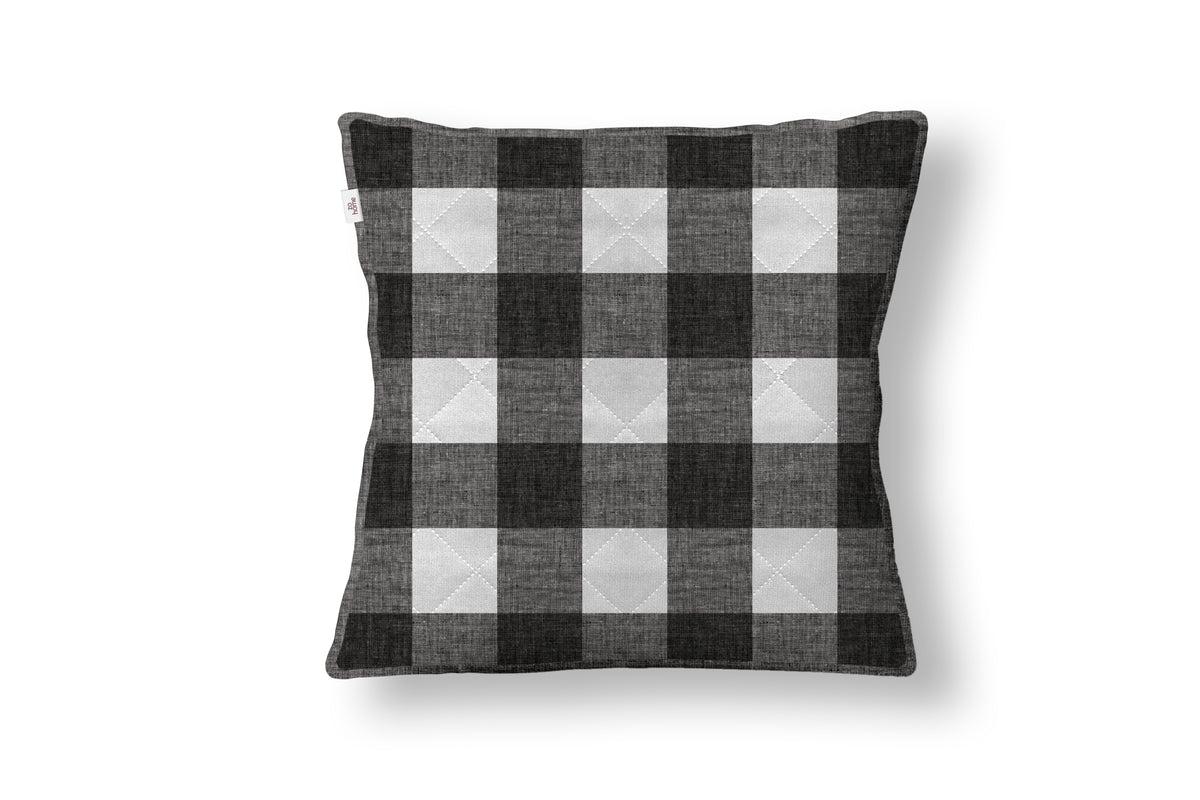 Zo Home sierkussen Quattro di Lino Dark Grey polyester