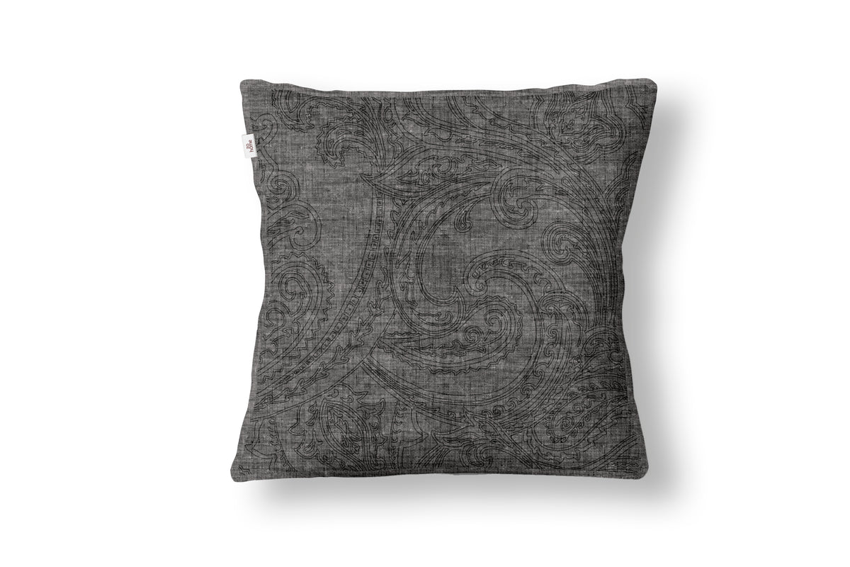 Zo Home sierkussen Paisley di Lino Dark Grey polyester