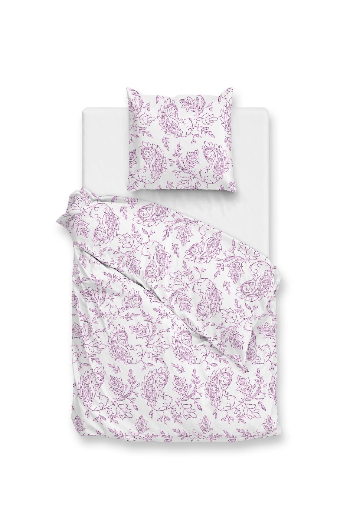 Zo Home dekbedovertrek Indiano Lilac Pink katoen percale