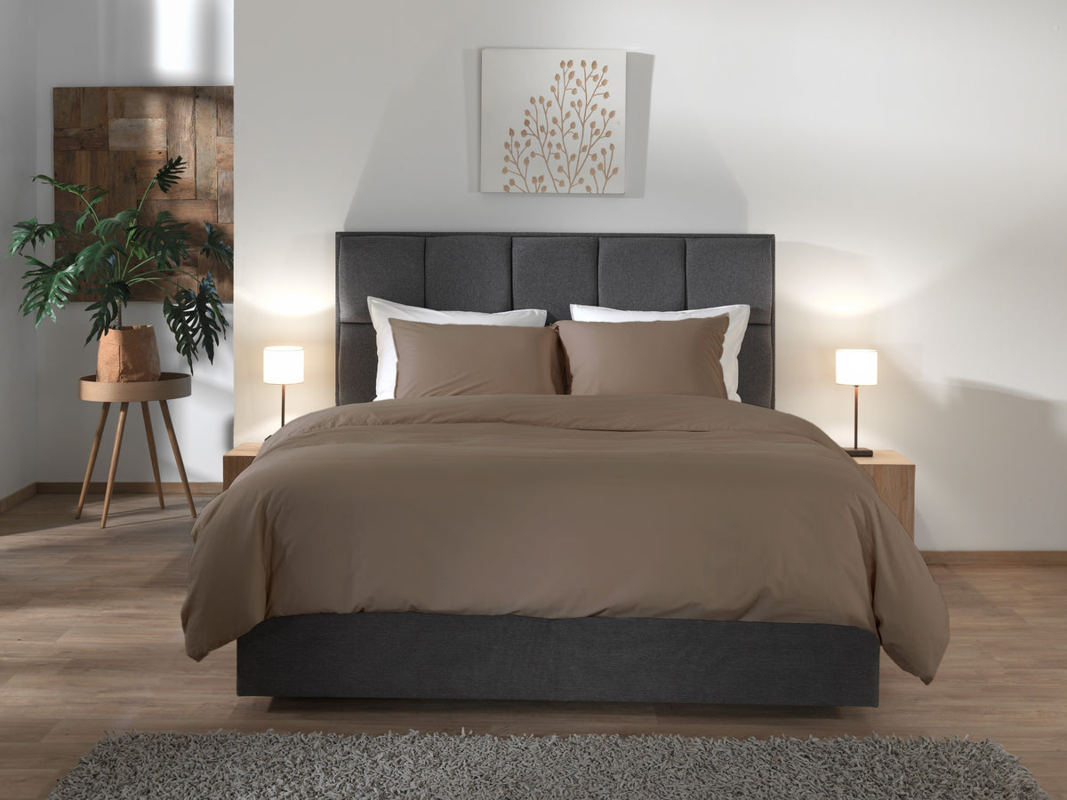 Yellow dekbedovertrek Suite Nairobi Plaza taupe gewassen katoen