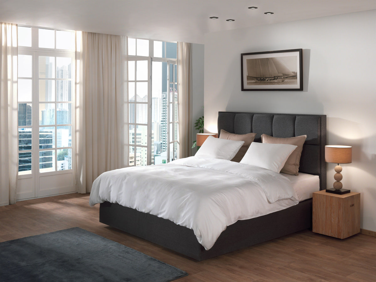 Yellow dekbedovertrek Suite New York Blanc de Blanc lyocell