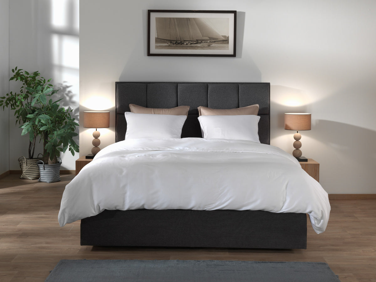Yellow dekbedovertrek Suite New York Blanc de Blanc lyocell
