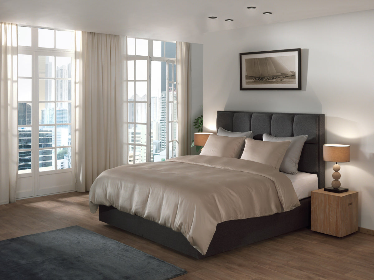 Yellow dekbedovertrek Suite New York Dollar Sand lyocell