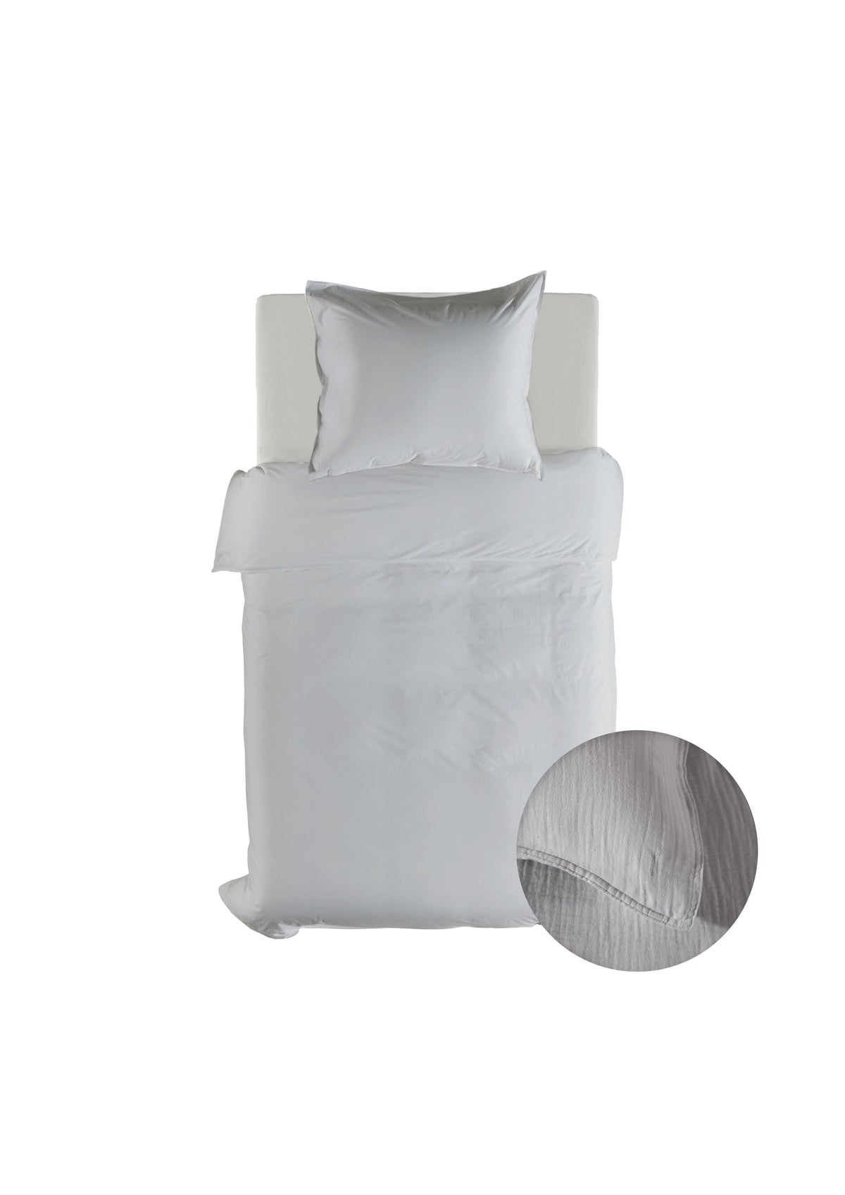 Yellow dekbedovertrek Suite Guadeloupe Vaporous Grey mousseline