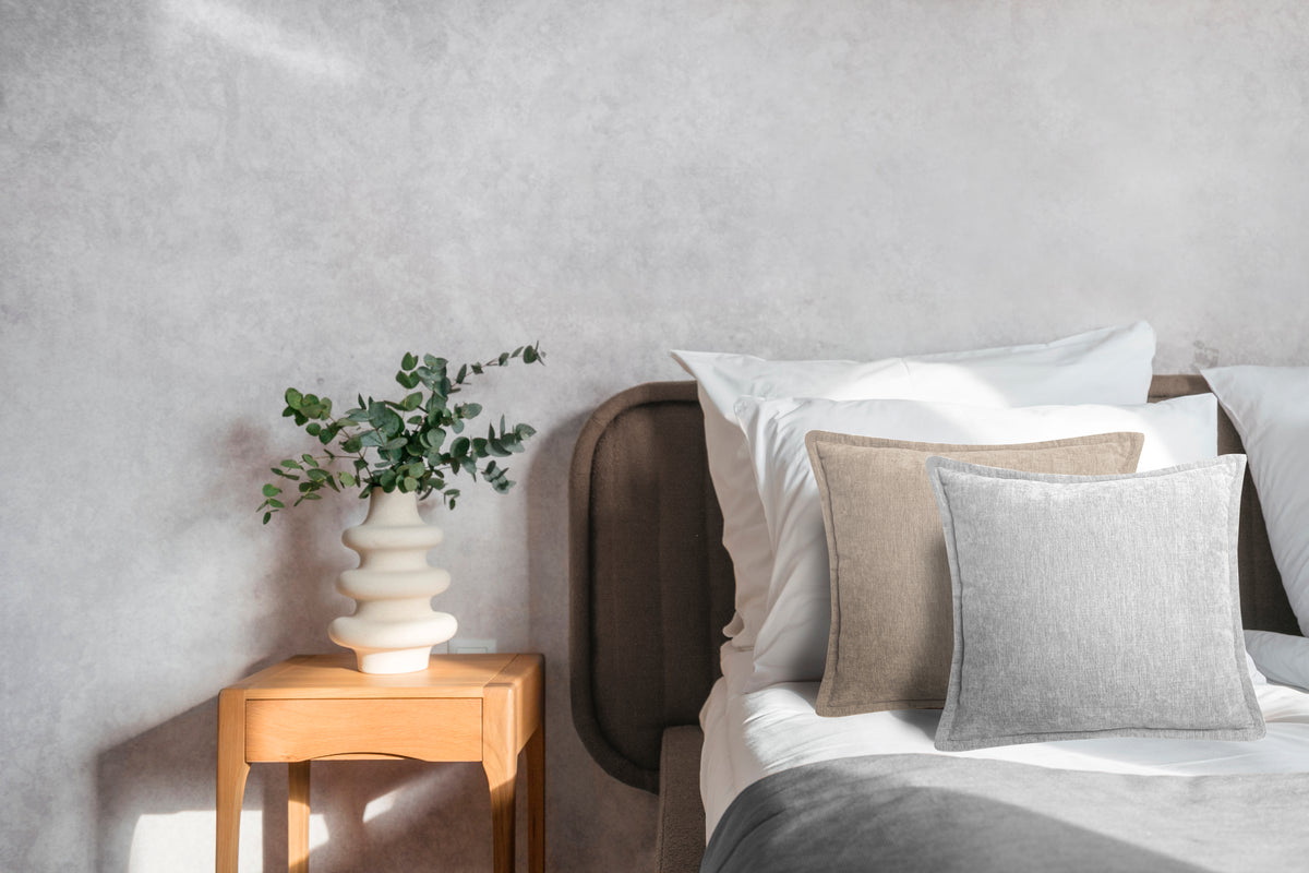 Heckettlane sierkussen Vieux Glacier Grey polyester