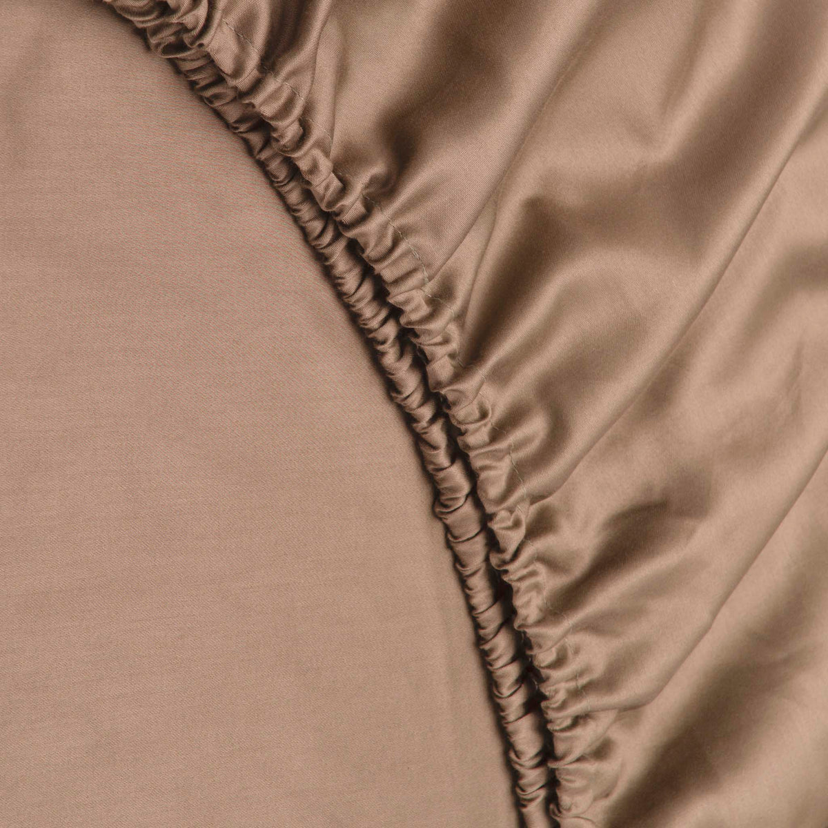 Zo Home hoeslaken Satinado Praline Brown satijn
