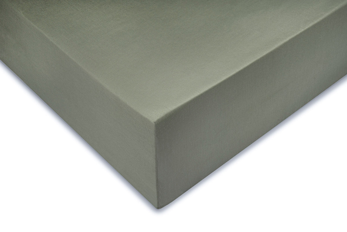 Zo Home hoeslaken Satinado Army Green satijn