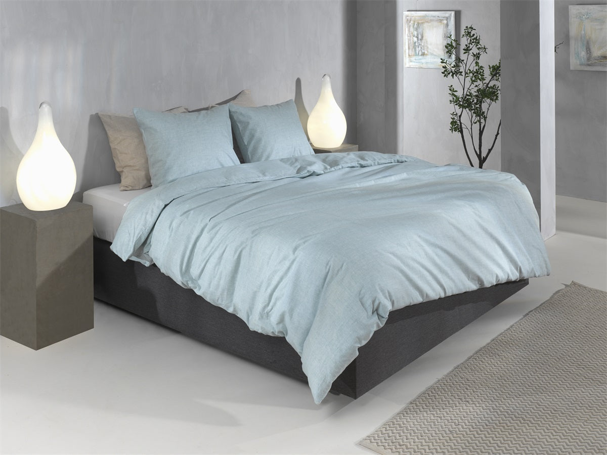 Zo Home dekbedovertrek flanel Flanella di Lino mint Green