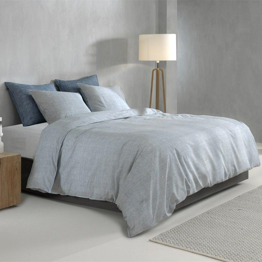 Zo Home dekbedovertrek Lino Denim katoen