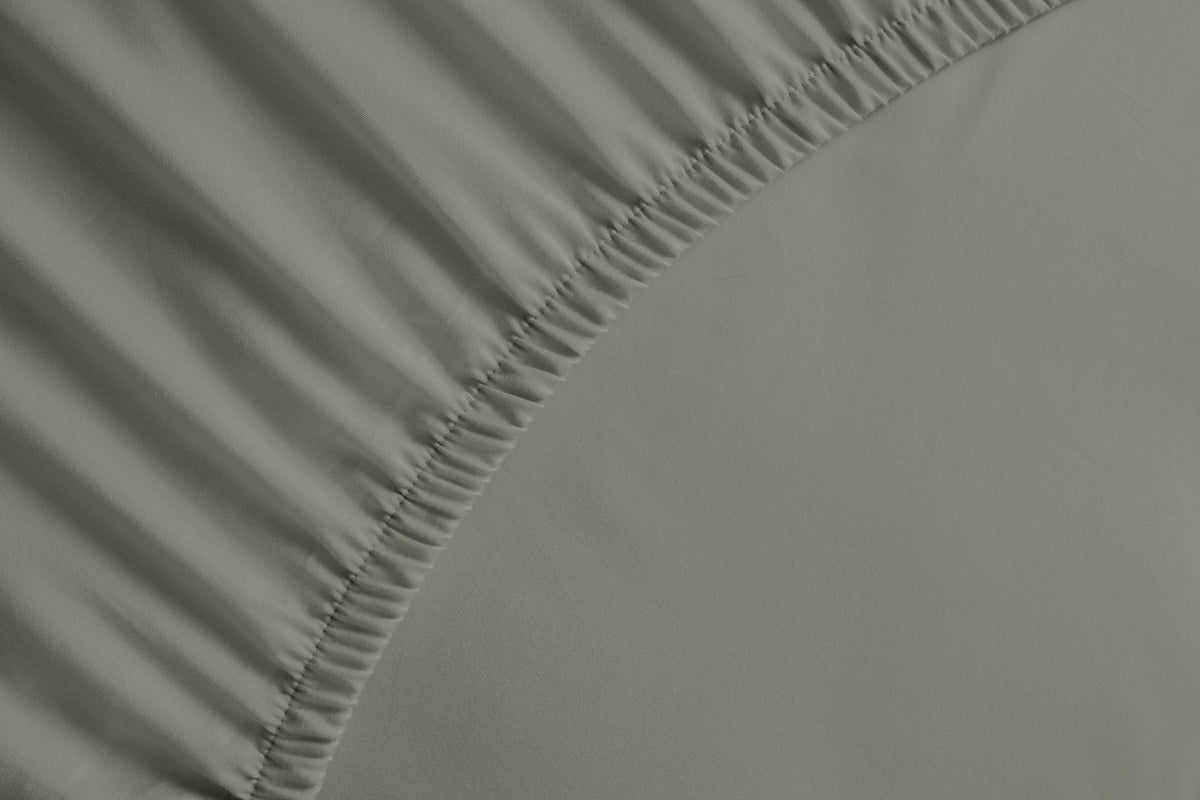 Yellow hoeslaken Percale Army Green katoen percale