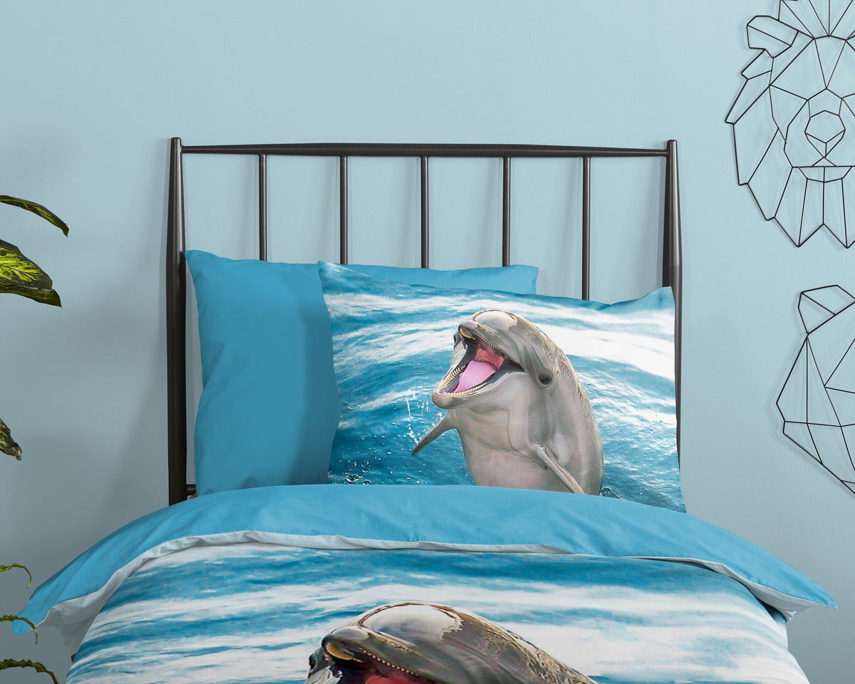 Good Morning Housse de Couette Coton Jump Bleu