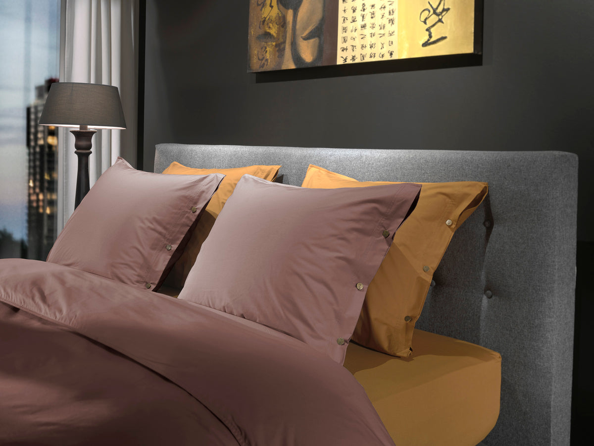 Yellow dekbedovertrek Percale Canyon Rose katoen percale